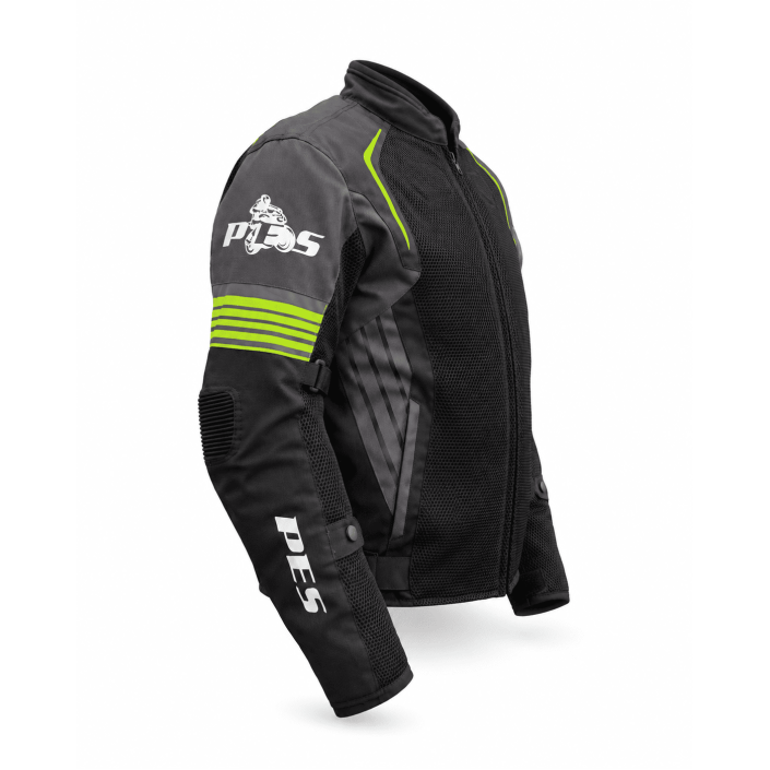 Geacă Moto de Vară PES Grand Air 2.0 cu Protecții CE Level 2 | Membrană Impermeabilă 3 în 1 | Certificare AA, Verde