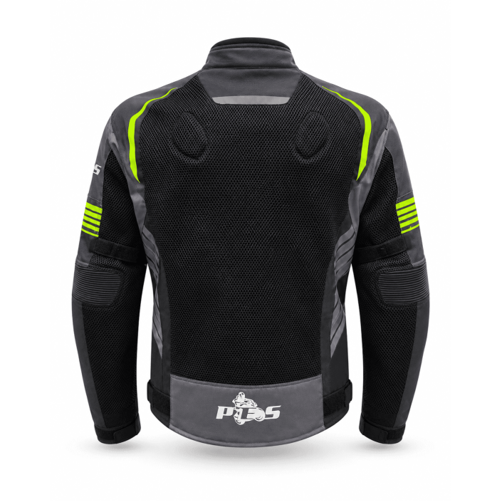 Geacă Moto de Vară PES Grand Air 2.0 cu Protecții CE Level 2 | Membrană Impermeabilă 3 în 1 | Certificare AA, Verde