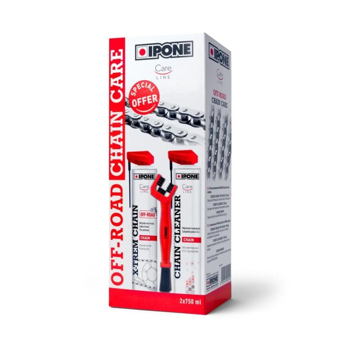 Set kit curatare si ungere lant OFFROAD X-TREM, Ipone, potrivit pentru offroad, 2x 750ml