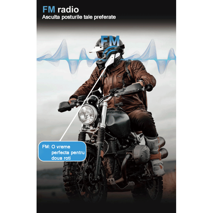 Sistem de comunicare moto Toucare T10, conexiune 4 rideri, Bluethoot 5.1, Universal intercom, Noise cancel, difuzoare 40 mm Sistem de comunicare moto Toucare T10, conexiune 4 rideri, Bluethoot 5.1, Universal intercom, Noise cancel, difuzoare 40 mm