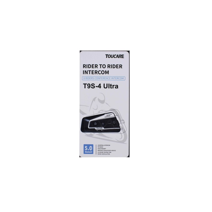 Sistem de comunicare moto intercom Toucare T9S-4, noise cancel, difuzoare HI-FI, Radio FM, bluethoot 5.0, conferinta cu 8 rideri, conectivitate simultana cu 2 device-uri, combatibil cu SENA,CARDO Sistem de comunicare moto intercom Toucare T9S-4, noise cancel, difuzoare HI-FI, Radio FM, bluethoot 5.0, conferinta cu 8 rideri, conectivitate simultana cu 2 device-uri, combatibil cu SENA,CARDO