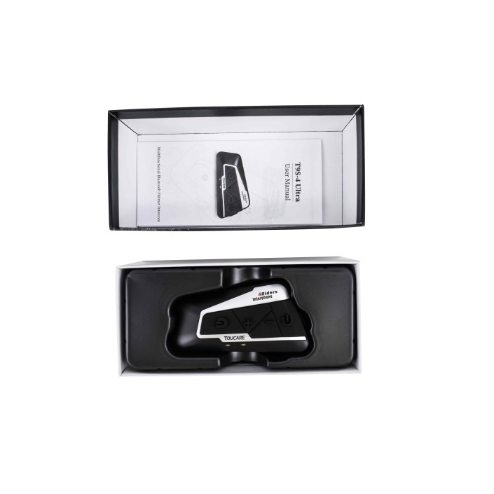 Sistem de comunicare moto intercom Toucare T9S-4, noise cancel, difuzoare HI-FI, Radio FM, bluethoot 5.0, conferinta cu 8 rideri, conectivitate simultana cu 2 device-uri, combatibil cu SENA,CARDO Sistem de comunicare moto intercom Toucare T9S-4, noise cancel, difuzoare HI-FI, Radio FM, bluethoot 5.0, conferinta cu 8 rideri, conectivitate simultana cu 2 device-uri, combatibil cu SENA,CARDO