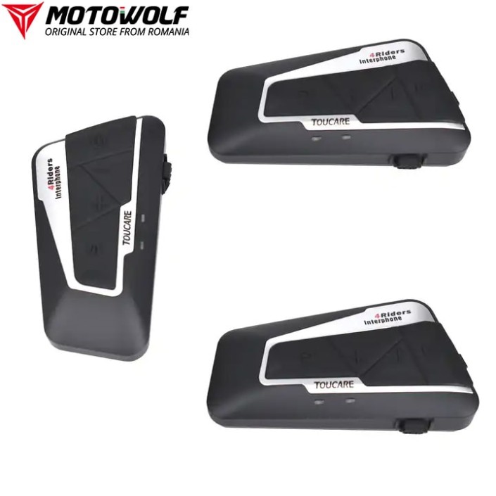 Sistem de comunicare moto intercom Toucare T9S-4, noise cancel, difuzoare HI-FI, Radio FM, bluethoot 5.0, conferinta cu 8 rideri, conectivitate simultana cu 2 device-uri, combatibil cu SENA,CARDO Sistem de comunicare moto intercom Toucare T9S-4, noise cancel, difuzoare HI-FI, Radio FM, bluethoot 5.0, conferinta cu 8 rideri, conectivitate simultana cu 2 device-uri, combatibil cu SENA,CARDO