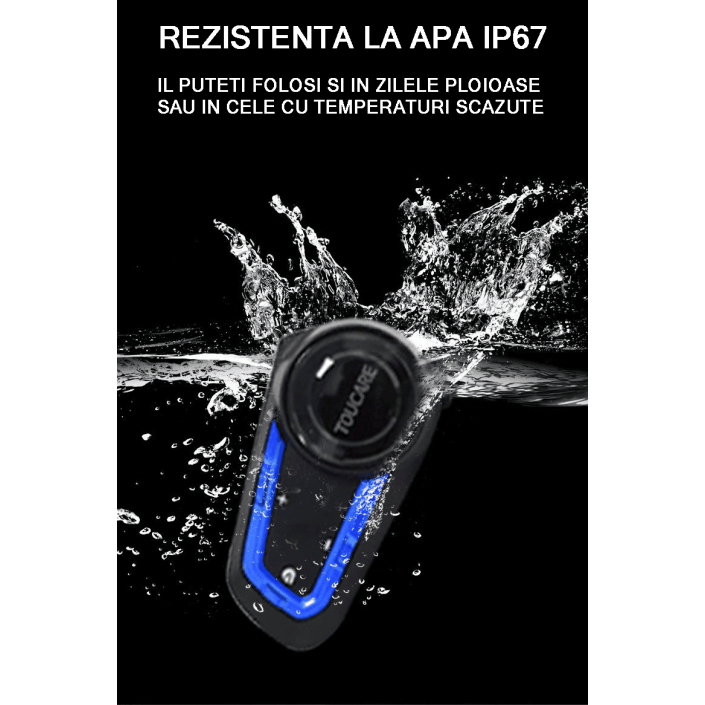Intercom Moto Toucare V10 Bluetooth 5.1 – Universal cu 2 Chipseturi, 8 Rideri, Noise Canceling, Waterproof IP67, Music Sharing, Difuzoare 40mm Intercom Moto Toucare V10 Bluetooth 5.1 – Universal cu 2 Chipseturi, 8 Rideri, Noise Canceling, Waterproof IP67, Music Sharing, Difuzoare 40mm
