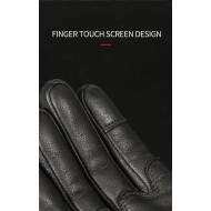 Manusi moto din piele cu touchscreen finger, respirabile, Motowolf, potrivite pentru vara, protectie carbon, Maro