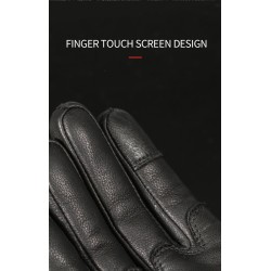 Manusi moto din piele cu touchscreen finger, respirabile, Motowolf, potrivite pentru vara, protectie carbon, Maro