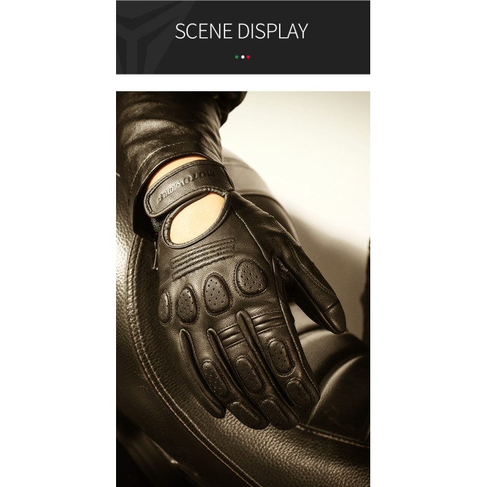 Manusi moto din piele cu touchscreen finger, respirabile, Motowolf, potrivite pentru vara, protectie carbon, Maro Manusi moto din piele cu touchscreen finger, respirabile, Motowolf, potrivite pentru vara, protectie carbon, Maro