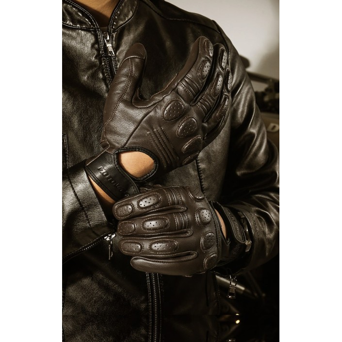 Manusi moto din piele cu touchscreen finger, respirabile, Motowolf, potrivite pentru vara, protectie carbon, Maro Manusi moto din piele cu touchscreen finger, respirabile, Motowolf, potrivite pentru vara, protectie carbon, Maro