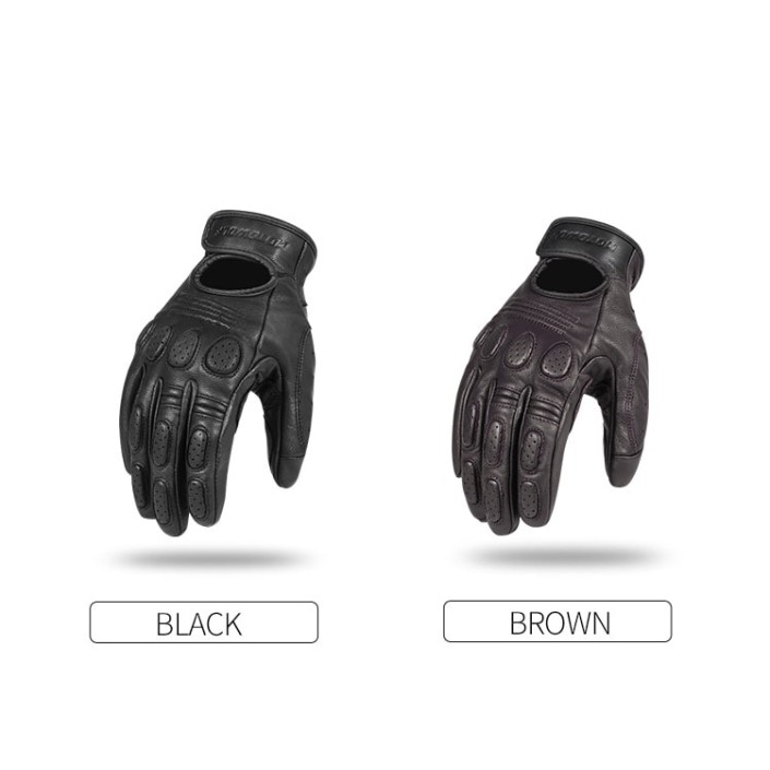 Manusi moto din piele cu touchscreen finger, respirabile, Motowolf, potrivite pentru vara, protectie carbon, Maro Manusi moto din piele cu touchscreen finger, respirabile, Motowolf, potrivite pentru vara, protectie carbon, Maro