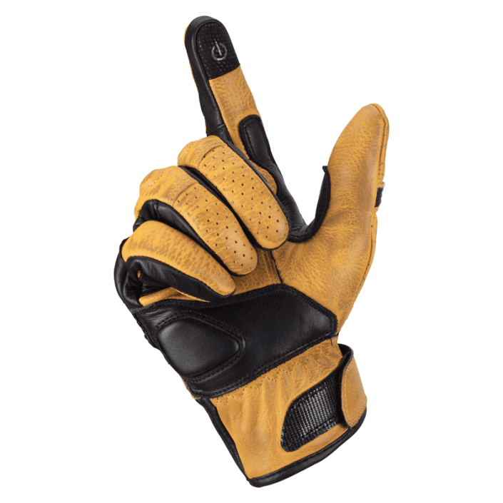 Mănuși Moto din Piele Perforată pentru Bărbați PES Venue cu Protecții TPU, Funcție Touchscreen și Certificare 1KP Mănuși Moto din Piele Perforată pentru Bărbați PES Venue cu Protecții TPU, Funcție Touchscreen și Certificare 1KP