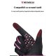 Mănuși Moto Damă de Vară Motowolf – Mesh Respirabil, Protecții Soft, Touchscreen, Roz
