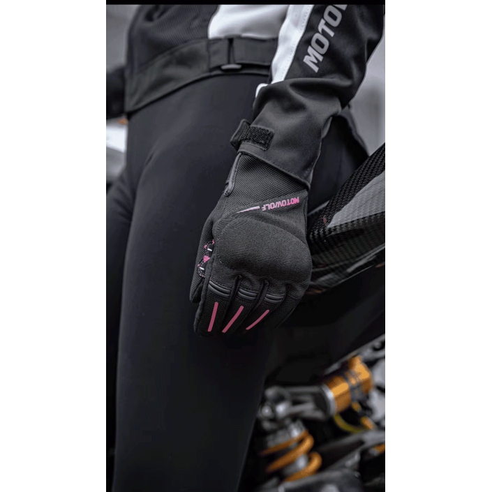 Mănuși Moto Damă de Vară Motowolf – Mesh Respirabil, Protecții Soft, Touchscreen, Roz