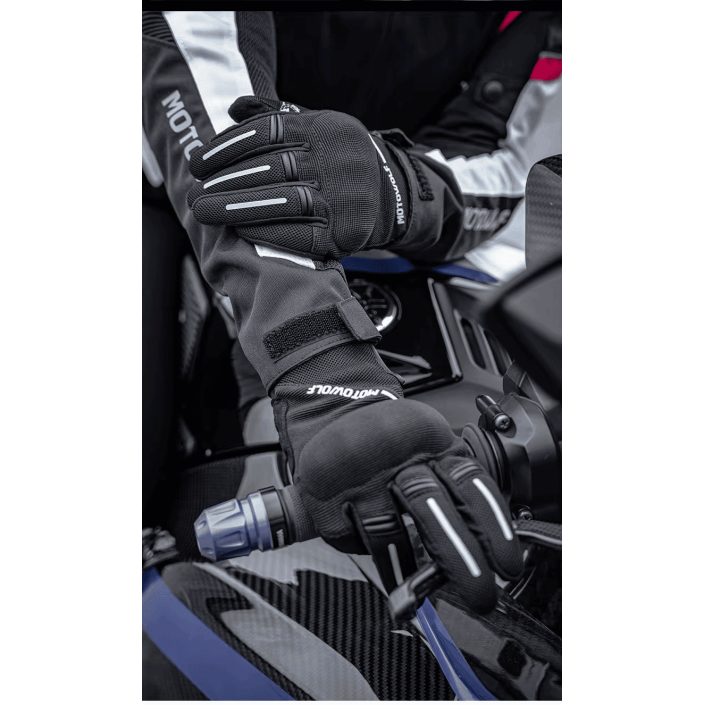 Mănuși Moto Damă de Vară Motowolf – Mesh Respirabil, Protecții Soft, Touchscreen, Negru