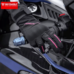 Mănuși Moto Damă de Vară Motowolf – Mesh Respirabil, Protecții Soft, Touchscreen, Roz