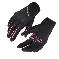 Mănuși Moto Damă de Vară Motowolf – Mesh Respirabil, Protecții Soft, Touchscreen, Roz