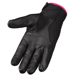 Mănuși Moto Dama PES din Piele și Textil – Protecție și Confort pentru Sezonul Cald, Roz/Negru