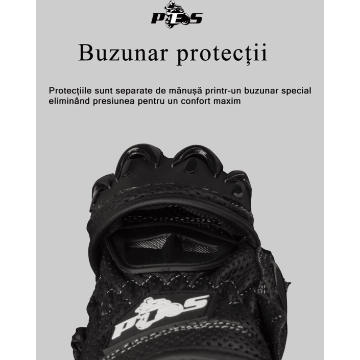 Mănuși Moto din Piele Perforată PES BWFlow – Ventilate cu Protecții și Touchscreen Mănuși Moto din Piele Perforată PES BWFlow – Ventilate cu Protecții și Touchscreen
