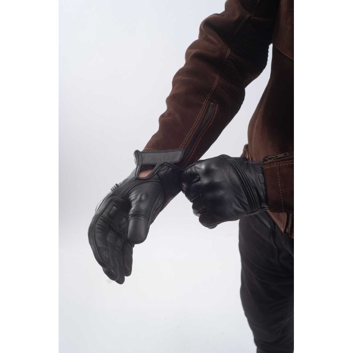 Mănuși Moto Bărbați din Piele TOUAE PES – Confort, Protecție și Versatilitate, Negru