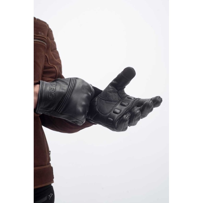 Mănuși Moto Bărbați din Piele TOUAE PES – Confort, Protecție și Versatilitate, Negru