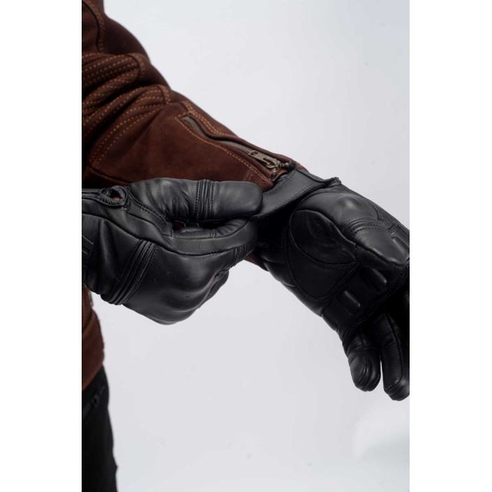 Mănuși Moto Bărbați din Piele TOUAE PES – Confort, Protecție și Versatilitate, Negru