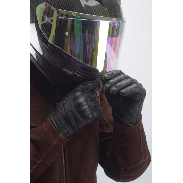 Mănuși Moto Bărbați din Piele TOUAE PES – Confort, Protecție și Versatilitate, Negru