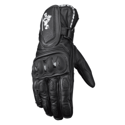 Mănuși Moto Piele Lungi PES cu Protecții TPU, Touchscreen și Ventilație - Siguranță și Confort, Negru
