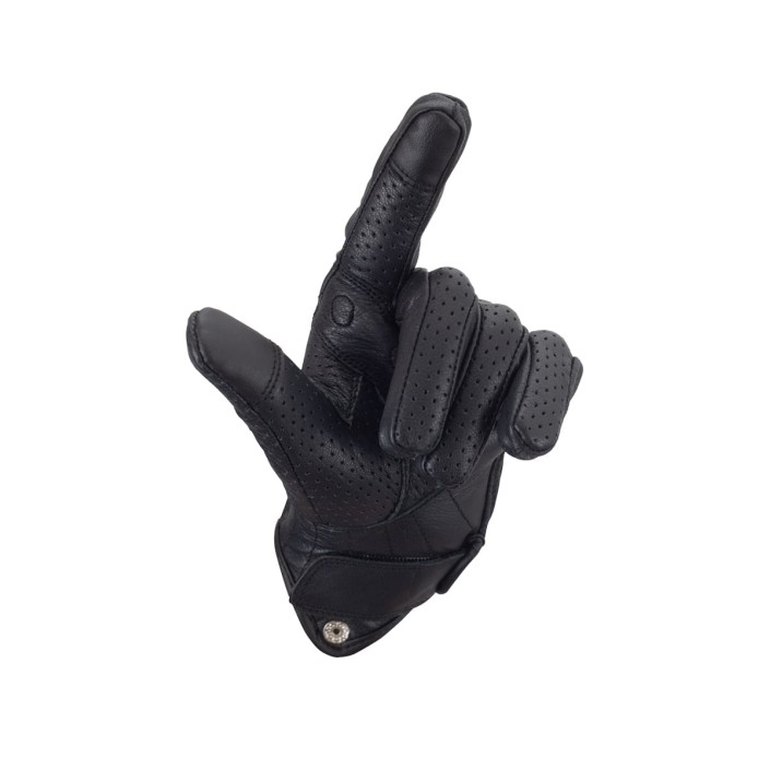 Manuși Moto din Piele Perforată cu Protecție Carbon – Funcționale și Rezistente, PES, Negru Manuși Moto din Piele Perforată cu Protecție Carbon – Funcționale și Rezistente, PES, Negru