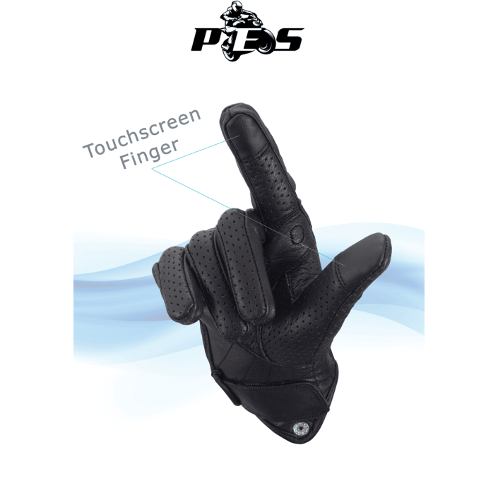 Manuși Moto din Piele Perforată cu Protecție Carbon – Funcționale și Rezistente, PES, Negru Manuși Moto din Piele Perforată cu Protecție Carbon – Funcționale și Rezistente, PES, Negru
