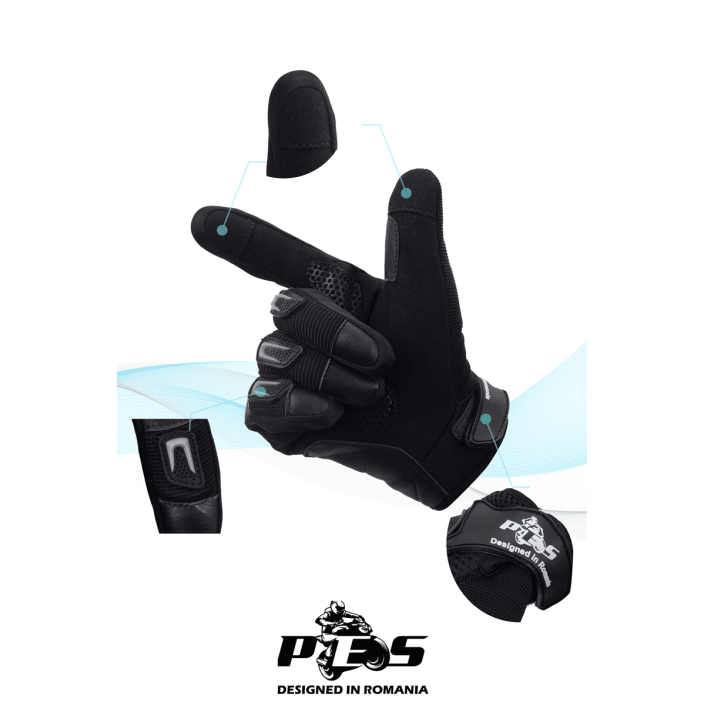 Mănuși Moto PES – Combinația Perfectă de Textil și Piele cu Tehnologie Avansată, carbon, negru Mănuși Moto PES – Combinația Perfectă de Textil și Piele cu Tehnologie Avansată, carbon, negru