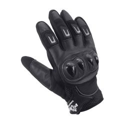 Mănuși Moto PES – Combinația Perfectă de Textil și Piele cu Tehnologie Avansată, carbon, negru