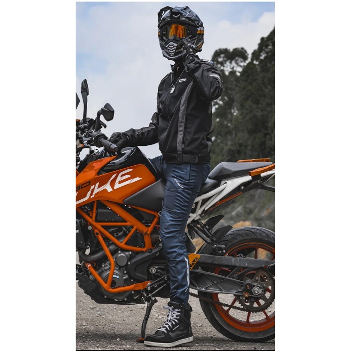 Pantaloni moto cu protectii, de Vară, MOTOWOLF, Confort și Protecție de Înaltă Calitate, Albastri