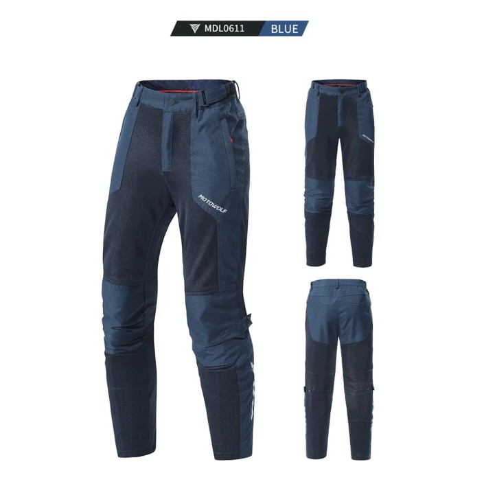 Pantaloni moto cu protectii, de Vară, MOTOWOLF, Confort și Protecție de Înaltă Calitate, Albastri