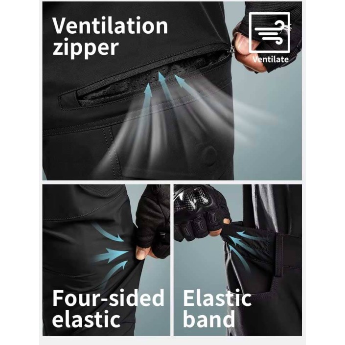 Pantaloni Moto Motowolf cu Protecții Level 1 și Material Elastic