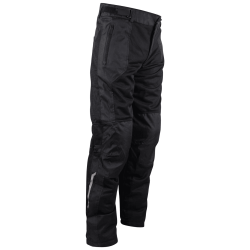 Pantaloni Moto PES de Vară cu Protecții Level 2 pentru Genunchi și Șolduri, Clasa AA, Negru