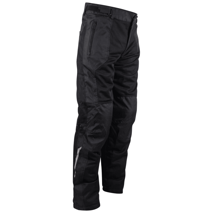 Pantaloni Moto PES de Vară cu Protecții Level 2 pentru Genunchi și Șolduri, Clasa AA, Negru Pantaloni Moto PES de Vară cu Protecții Level 2 pentru Genunchi și Șolduri, Clasa AA, Negru