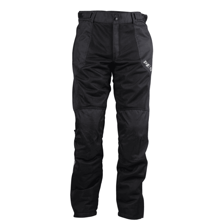 Pantaloni Moto PES de Vară cu Protecții Level 2 pentru Genunchi și Șolduri, Clasa AA, Negru Pantaloni Moto PES de Vară cu Protecții Level 2 pentru Genunchi și Șolduri, Clasa AA, Negru