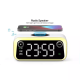 Radio cu ceas, Portabil, baterie 1200 mAh, statie incarcare wireless, LED, Bluetooth speaker, Alarma, lampa led, lumina noapte, 15W, Pes Holding