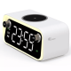 Radio cu ceas, Portabil, baterie 1200 mAh, statie incarcare wireless, LED, Bluetooth speaker, Alarma, lampa led, lumina noapte, 15W, Pes Holding