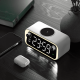 Radio cu ceas, Portabil, baterie 1200 mAh, statie incarcare wireless, LED, Bluetooth speaker, Alarma, lampa led, lumina noapte, 15W, Pes Holding