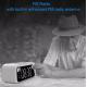 Radio cu ceas, Portabil, baterie 1200 mAh, statie incarcare wireless, LED, Bluetooth speaker, Alarma, lampa led, lumina noapte, 15W, Pes Holding