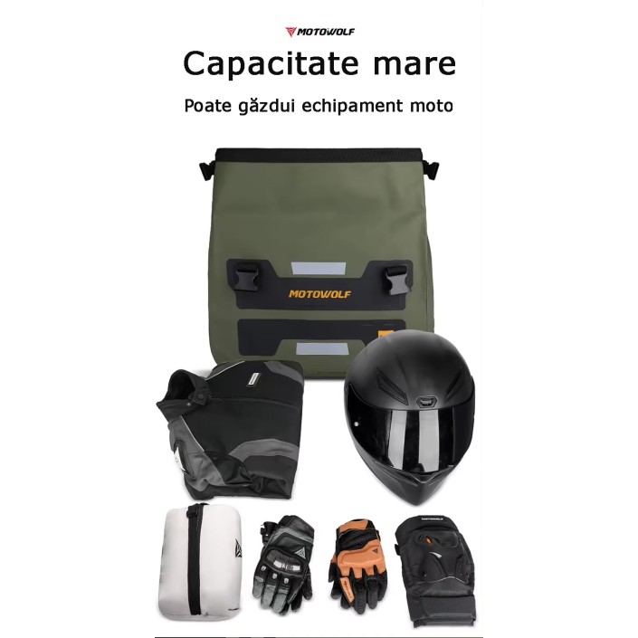 Set Genți Laterale Impermeabile Motowolf pentru Motocicletă, Capacitate Mare, Durabile și Funcționale, 2*30L, Negru Set Genți Laterale Impermeabile Motowolf pentru Motocicletă, Capacitate Mare, Durabile și Funcționale, 2*30L, Negru