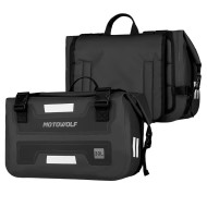 Set genți laterale impermeabile Motowolf pentru motocicletă, 2 x 30L, negre