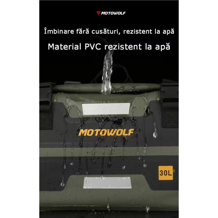 Set Genți Laterale Impermeabile Motowolf pentru Motocicletă, Capacitate Mare, Durabile și Funcționale, 2*30L, Negru Set Genți Laterale Impermeabile Motowolf pentru Motocicletă, Capacitate Mare, Durabile și Funcționale, 2*30L, Negru