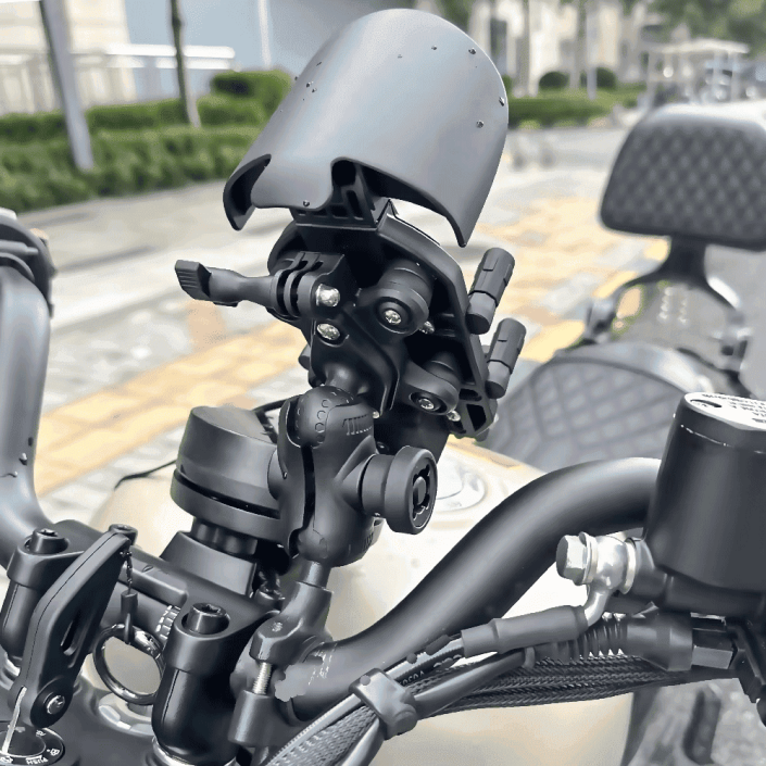 Suport telefon moto/atv/scuter cu sistem antivibratii, rotire 360 grade, pad antialunecare, silicon, Negru (cuprinde 2 tipuri de prindere) Suport telefon moto/atv/scuter cu sistem antivibratii, rotire 360 grade, pad antialunecare, silicon, Negru (cuprinde 2 tipuri de prindere)