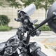 Suport telefon moto/atv/scuter cu sistem antivibratii, rotire 360 grade, pad antialunecare, silicon, Negru (cuprinde 2 tipuri de prindere) Suport telefon moto/atv/scuter cu sistem antivibratii, rotire 360 grade, pad antialunecare, silicon, Negru (cuprinde 2 tipuri de prindere)