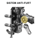 Suport telefon moto/atv/scuter cu sistem antivibratii, rotire 360 grade, pad antialunecare, silicon, Negru (cuprinde 2 tipuri de prindere) Suport telefon moto/atv/scuter cu sistem antivibratii, rotire 360 grade, pad antialunecare, silicon, Negru (cuprinde 2 tipuri de prindere)