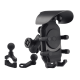 Suport telefon moto/atv/scuter cu sistem antivibratii, rotire 360 grade, pad antialunecare, silicon, Negru (cuprinde 2 tipuri de prindere) Suport telefon moto/atv/scuter cu sistem antivibratii, rotire 360 grade, pad antialunecare, silicon, Negru (cuprinde 2 tipuri de prindere)