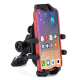 Suport telefon moto/atv/scuter cu sistem antivibratii, rotire 360 grade, pad antialunecare, silicon, Negru (cuprinde 2 tipuri de prindere) Suport telefon moto/atv/scuter cu sistem antivibratii, rotire 360 grade, pad antialunecare, silicon, Negru (cuprinde 2 tipuri de prindere)