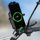 Suport telefon moto, atv, auto, sistem Antivibratii, incarcare wireless, fixare oglinda, cadru, universal Android si IOS, wireless charger cu incarcare de maxim 15W, include 2 tipuri de prindere