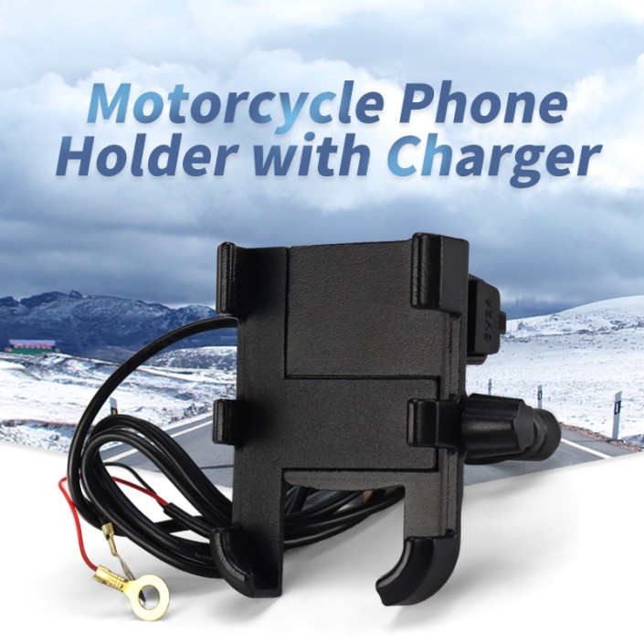 Suport telefon moto,atv, aluminiu, usb charge 2.1A, prindere oglinda Suport telefon moto,atv, aluminiu, usb charge 2.1A, prindere oglinda